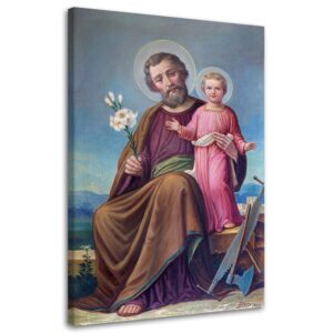 Obraz na płótnie, Św. Józef z Dzieciątkiem Jezus, Roznav