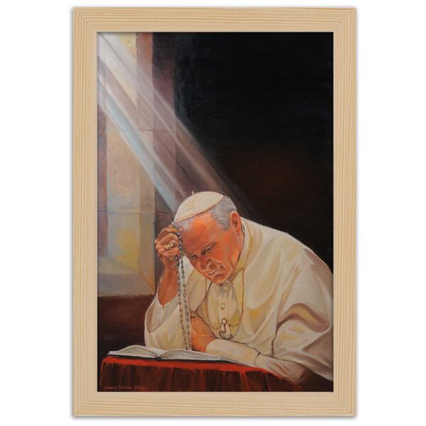 Plakat w ramie naturalnej, Papież Jan Paweł II