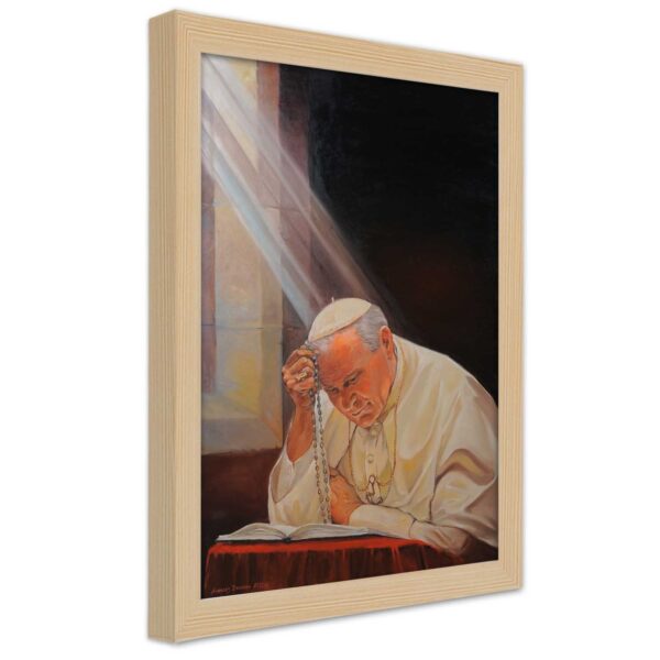 Plakat w ramie naturalnej, Papież Jan Paweł II