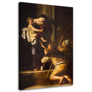 Obraz na płótnie, Caravaggio, Madonna z Loreto i pielgrzymi, Rzym