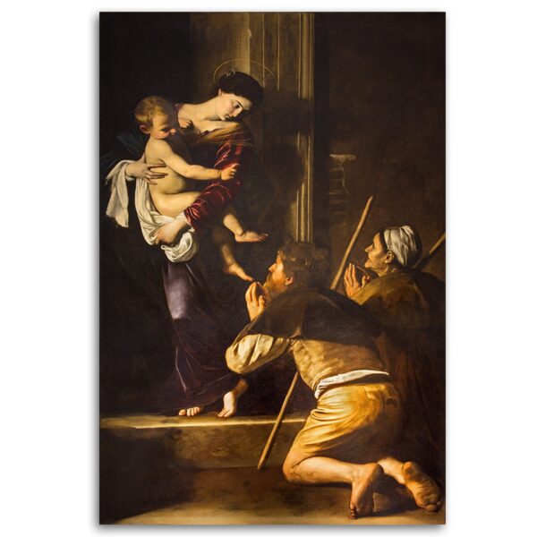 Obraz na płótnie, Caravaggio, Madonna z Loreto i pielgrzymi, Rzym