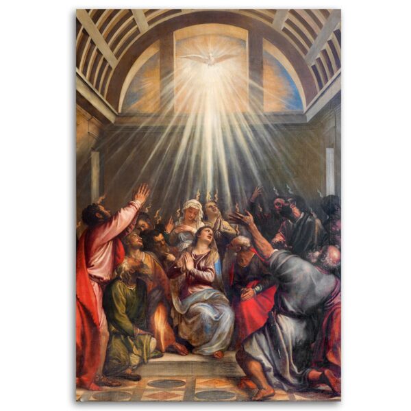 Obraz Deco Panel, Zesłanie Ducha Świętego, Tycjan, Wenecja