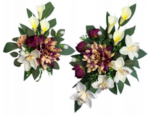 Kompozycja nagrobna kwiat lotosu i magnolie
